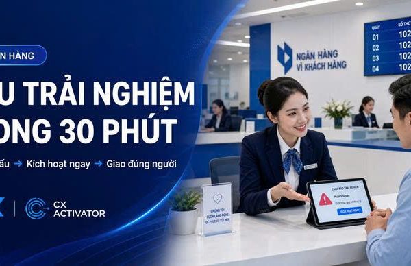 Hệ thống kích hoạt xử lý trải nghiệm khách hàng ngân hàng tại quầy giao dịch