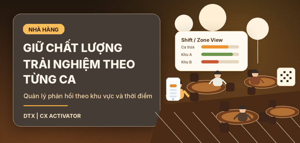 Ảnh bìa về quản lý chất lượng trải nghiệm nhà hàng theo từng ca và khu vực